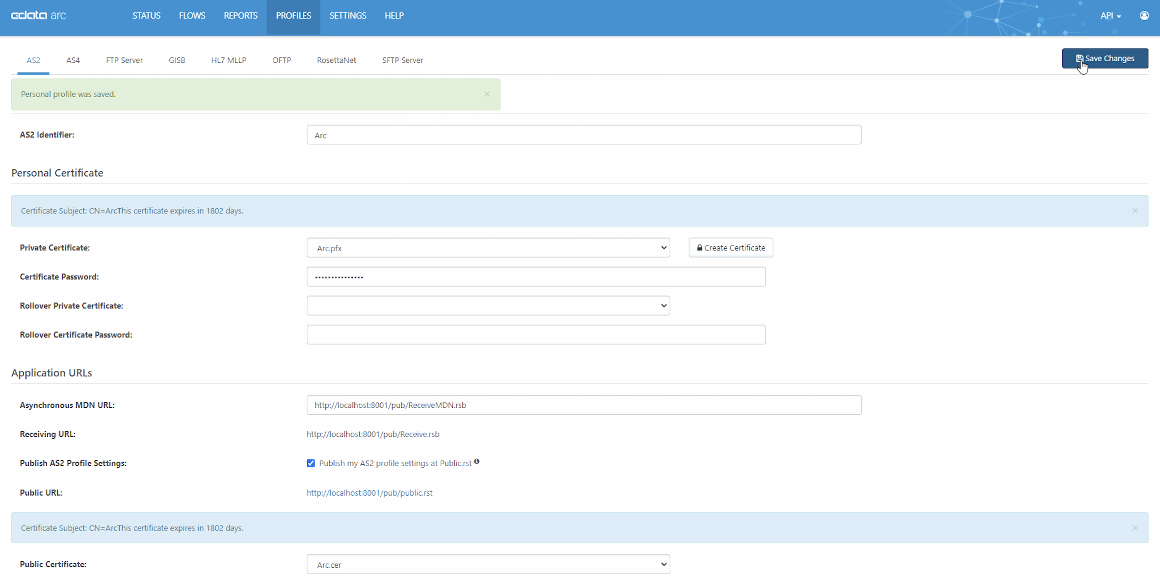 screenshot of CData Arc